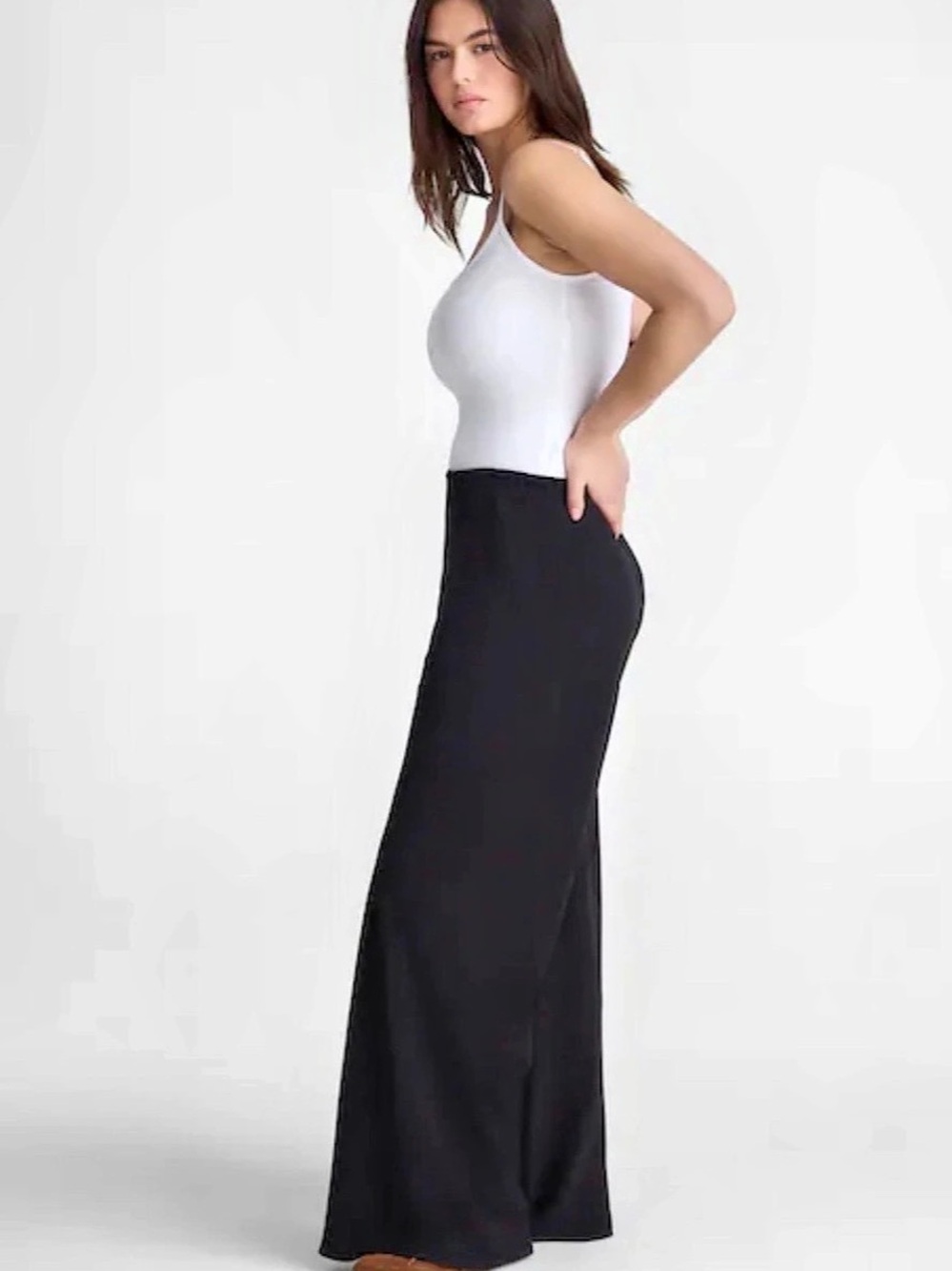 Madewell Wide Leg Pull On Pants Wide in Black XS